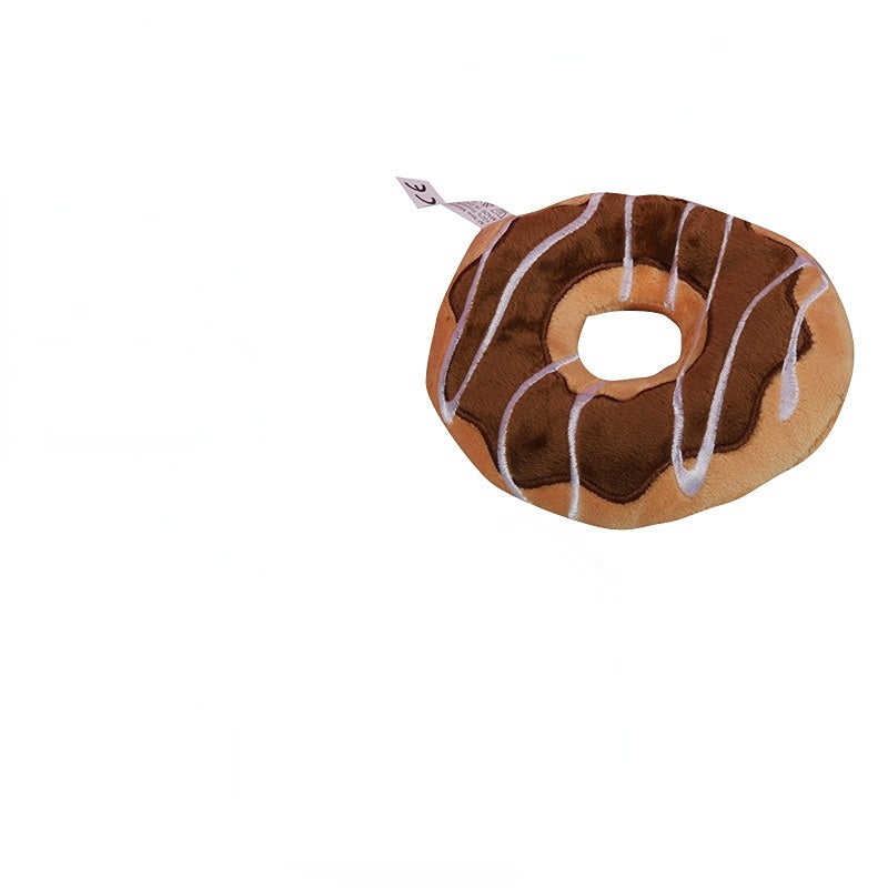 Cartoon Plush Voice Toy Cute Dog Plush Pet Toy Pizza Cat Bite Doll Pet Supplies Dog Puzzle Toys Dogs Accessoires Dog Toys