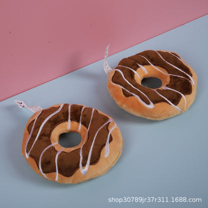 Cartoon Plush Voice Toy Cute Dog Plush Pet Toy Pizza Cat Bite Doll Pet Supplies Dog Puzzle Toys Dogs Accessoires Dog Toys