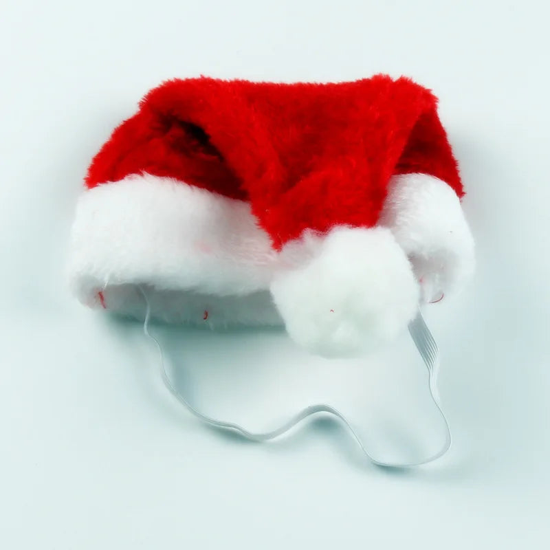 1-20PCS Christmas Pet Hat Small Dog Santa Costume Cosplay Outfit Festive Pet Clothes New Year Holiday Party Decoration Supplies
