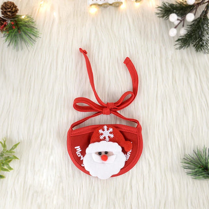 Dog Cat Christmas Hat Pets Clothes Bibs Puppy Cap Costume Accessories Navidad Xmas Home Decoration 2024 New Year Gift Bandana
