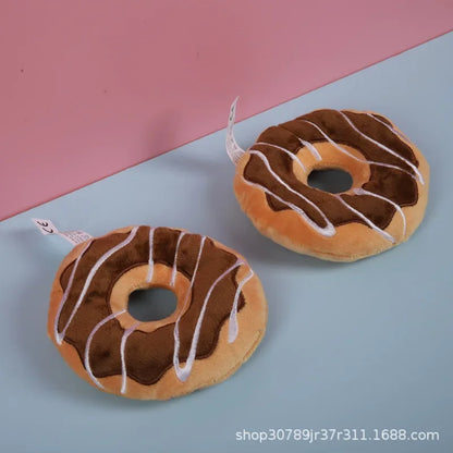 Cartoon Plush Voice Toy Cute Dog Plush Pet Toy Pizza Cat Bite Doll Pet Supplies Dog Puzzle Toys Dogs Accessoires Dog Toys