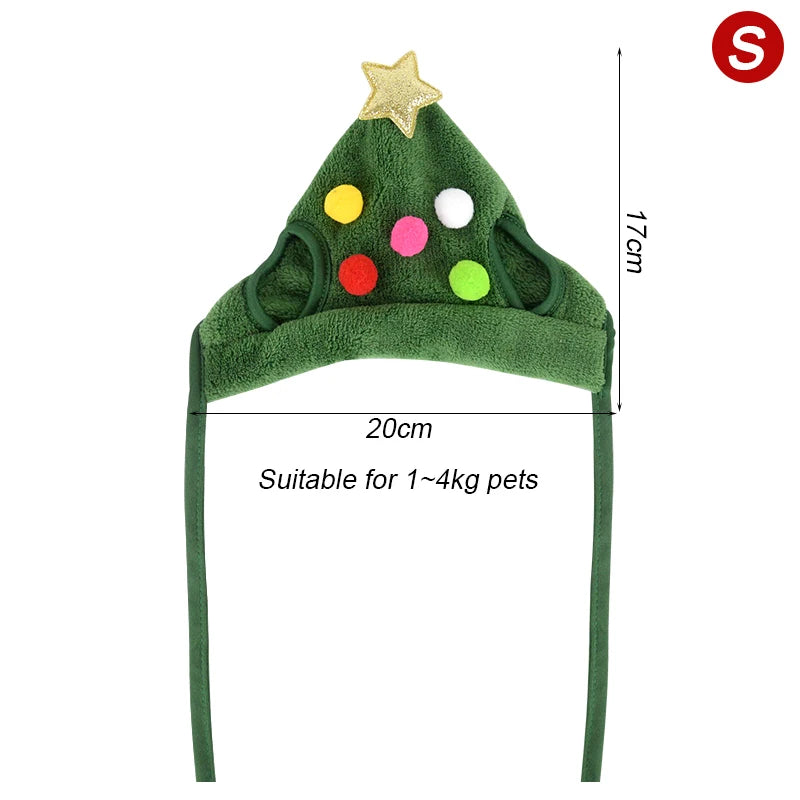 Dog Cat Christmas Hat Pets Clothes Bibs Puppy Cap Costume Accessories Navidad Xmas Home Decoration 2024 New Year Gift Bandana