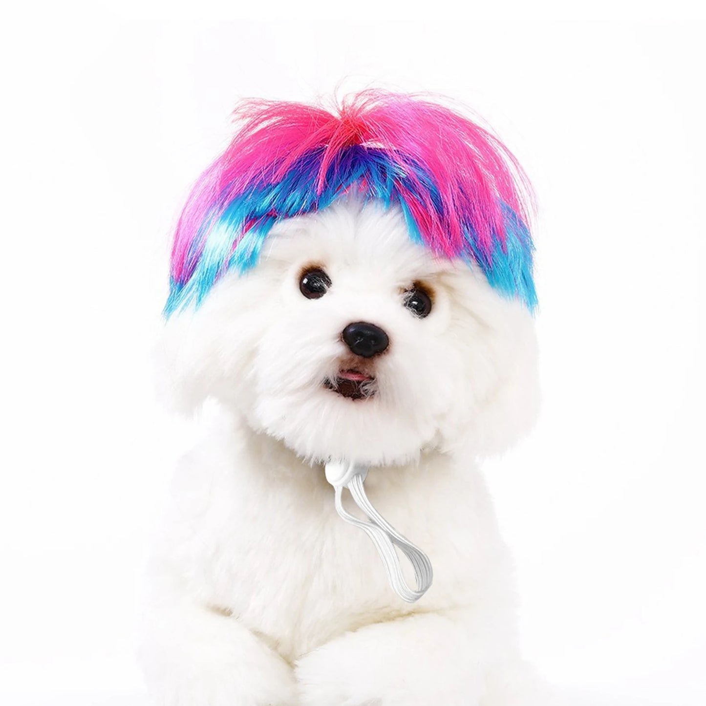 Funny Pet Cosplay Wig Short Dog Costume Wig Pet Decorations Cats Hair Hat Costumes Head Accessories Halloowen Christmas Supplies