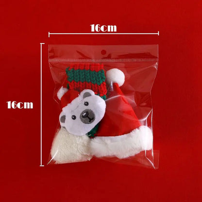 Christmas Pet Dog Scarf Hat Set Soft Comfortable Winter Neck Warmer Scarf Cat Christmas Party Dress Up Clothes Drop Shipping