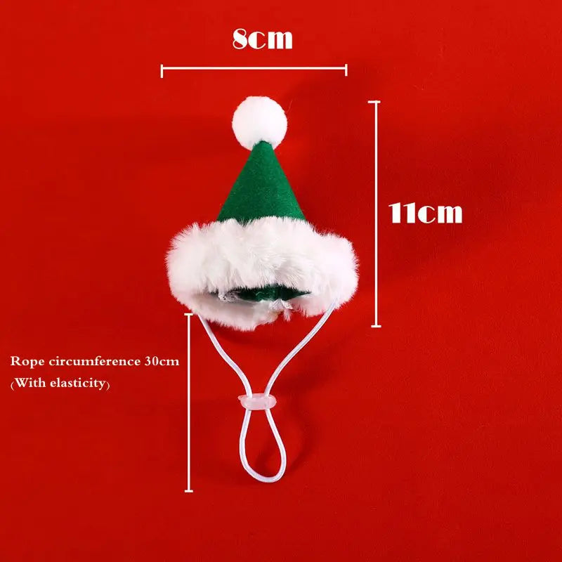 Christmas Pet Dog Scarf Hat Set Soft Comfortable Winter Neck Warmer Scarf Cat Christmas Party Dress Up Clothes Drop Shipping