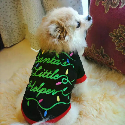 Christmas Dog Clothes New Year Pets Dogs Clothing For Small Medium Dogs Costume Chihuahua Pet Shirt Warm Dog Clothing Yorkshire