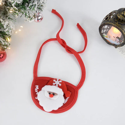 Dog Cat Christmas Hat Pets Clothes Bibs Puppy Cap Costume Accessories Navidad Xmas Home Decoration 2024 New Year Gift Bandana