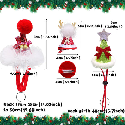 1PCS Cute Pet Dog Caps Christmas Cat Dog Costume Headwear Cap Hat Christmas Pets Dog Grooming Accessories Bulk Decoration