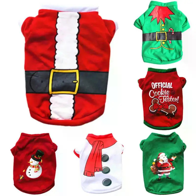 Christmas Dog Clothes New Year Pets Dogs Clothing For Small Medium Dogs Costume Chihuahua Pet Shirt Warm Dog Clothing Yorkshire