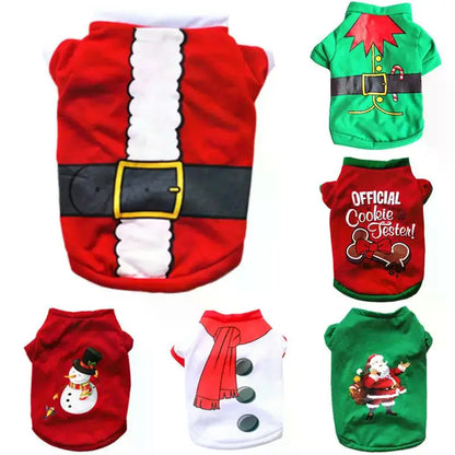 Christmas Dog Clothes New Year Pets Dogs Clothing For Small Medium Dogs Costume Chihuahua Pet Shirt Warm Dog Clothing Yorkshire