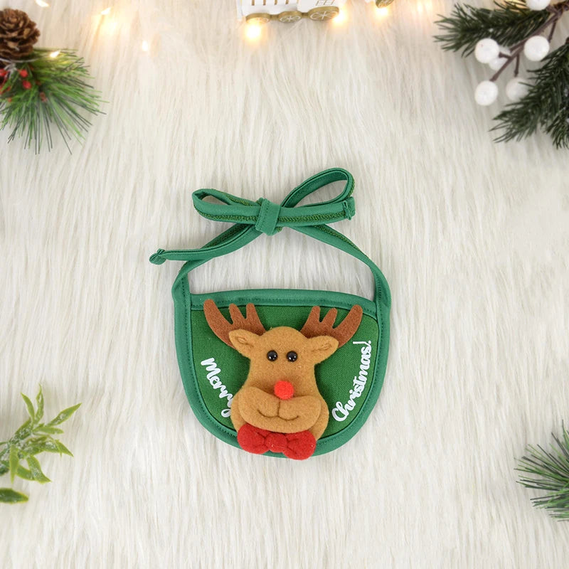 Dog Cat Christmas Hat Pets Clothes Bibs Puppy Cap Costume Accessories Navidad Xmas Home Decoration 2024 New Year Gift Bandana