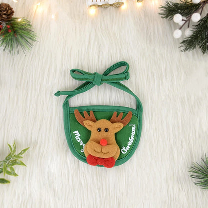 Dog Cat Christmas Hat Pets Clothes Bibs Puppy Cap Costume Accessories Navidad Xmas Home Decoration 2024 New Year Gift Bandana