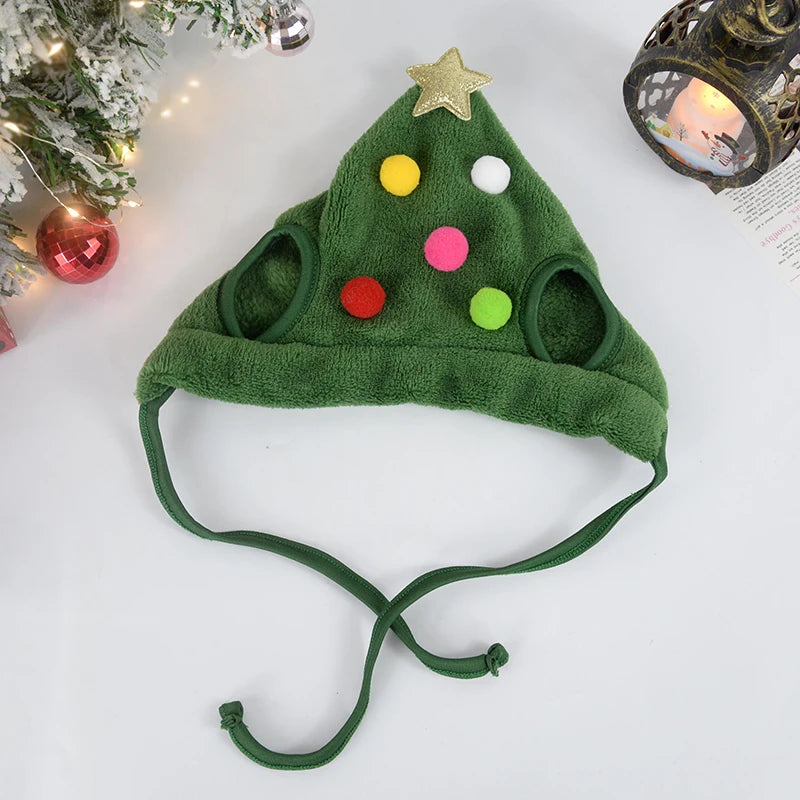 Dog Cat Christmas Hat Pets Clothes Bibs Puppy Cap Costume Accessories Navidad Xmas Home Decoration 2024 New Year Gift Bandana